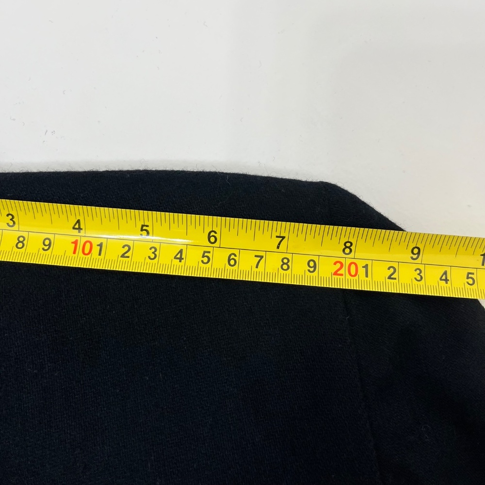 Worthington Womens 14T Wool Blend Double Breasted Pant Suit Black Gold Buttons - Picture 10 of 11